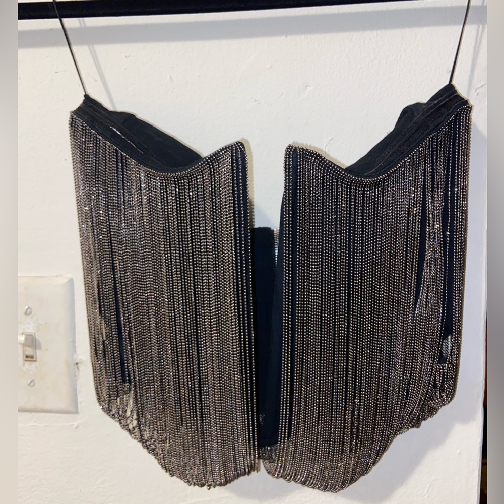 Dion Lee Ball Chain V-Wire Bustier Top